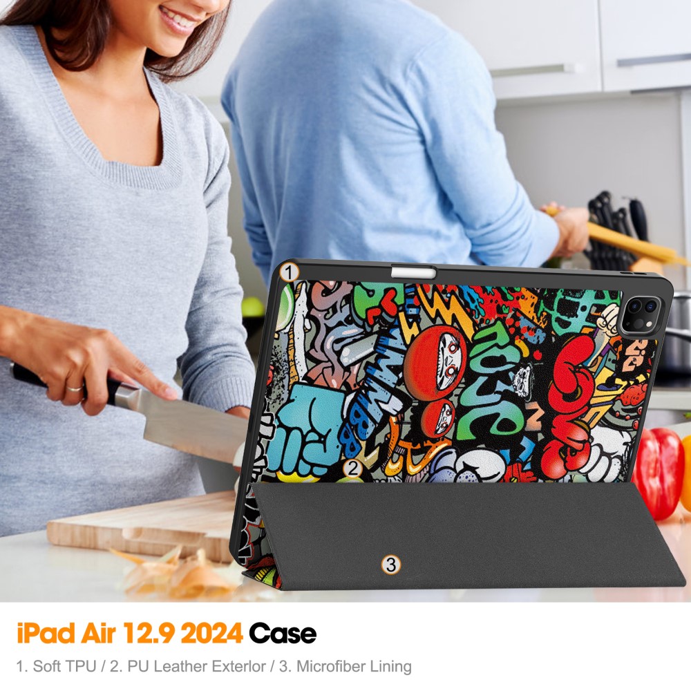 iPad Air 13 (2024) Tri-Fold Fodral, graffiti