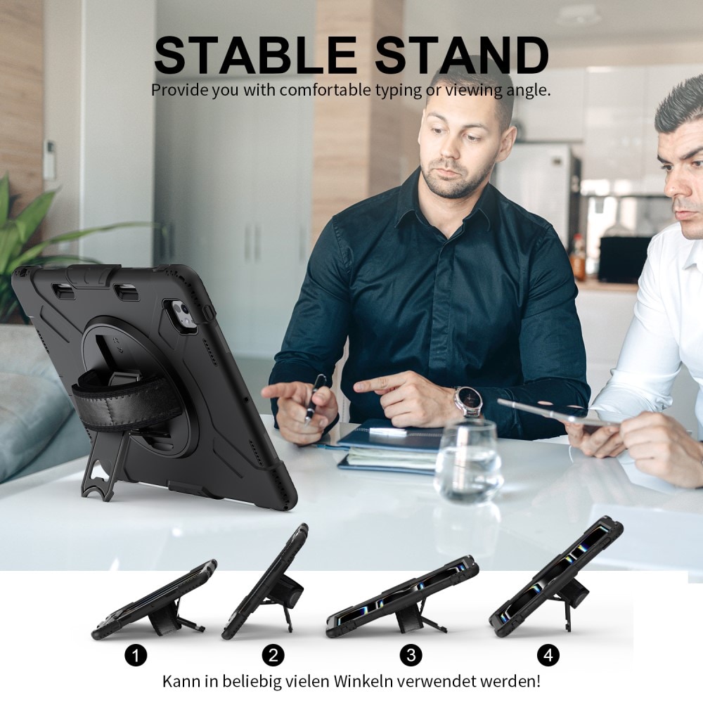 Apple iPad Pro 13 8th Gen (2025) Tufft hybridskal med axelrem Svart