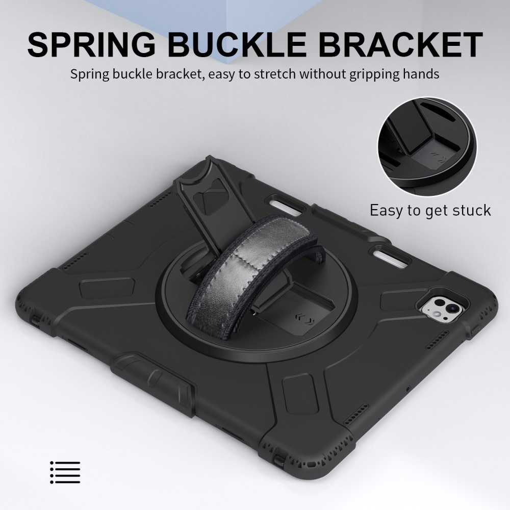 Apple iPad Pro 13 8th Gen (2025) Tufft hybridskal med axelrem Svart