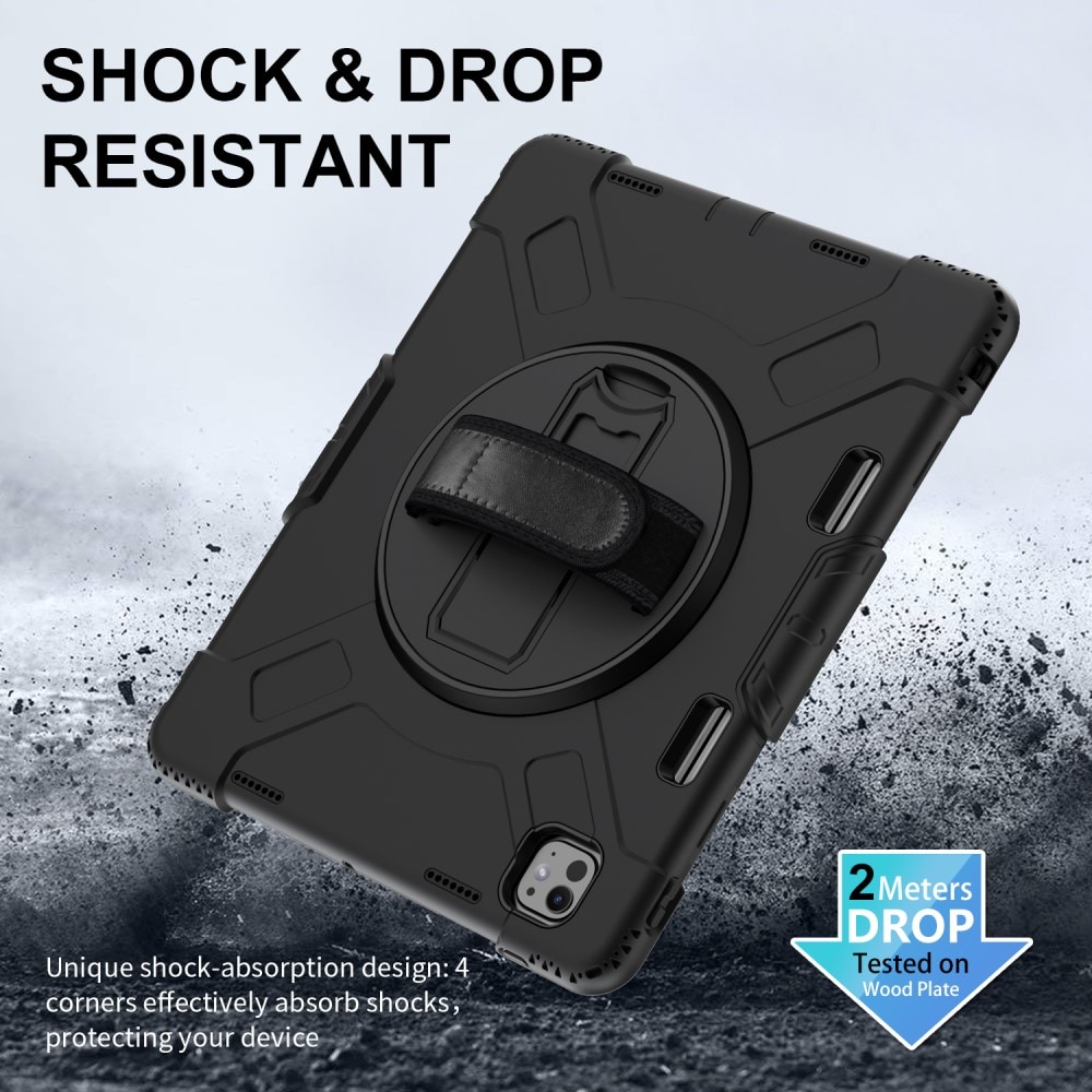 Apple iPad Pro 13 8th Gen (2025) Tufft hybridskal med axelrem Svart