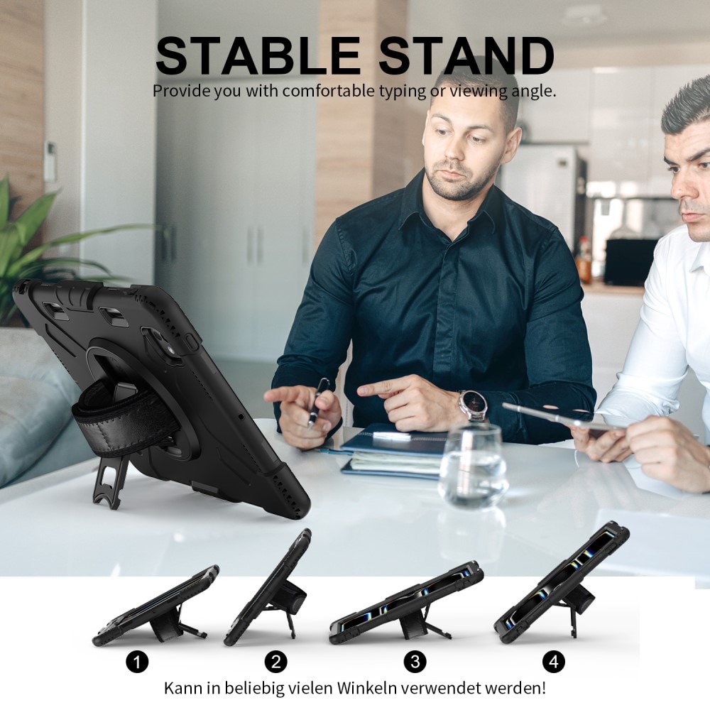 Apple iPad Pro 11 6th Gen (2025) Tufft hybridskal med axelrem Svart