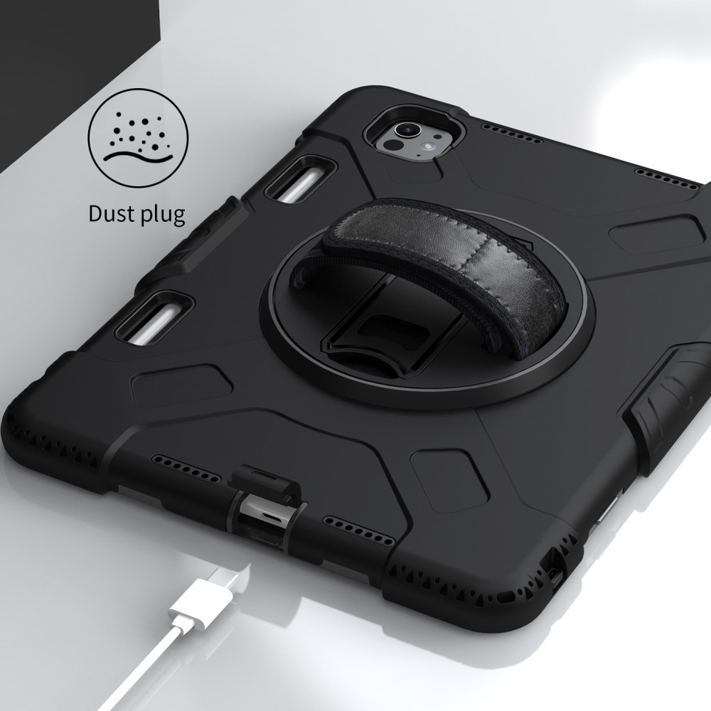 Apple iPad Pro 11 6th Gen (2025) Tufft hybridskal med axelrem Svart