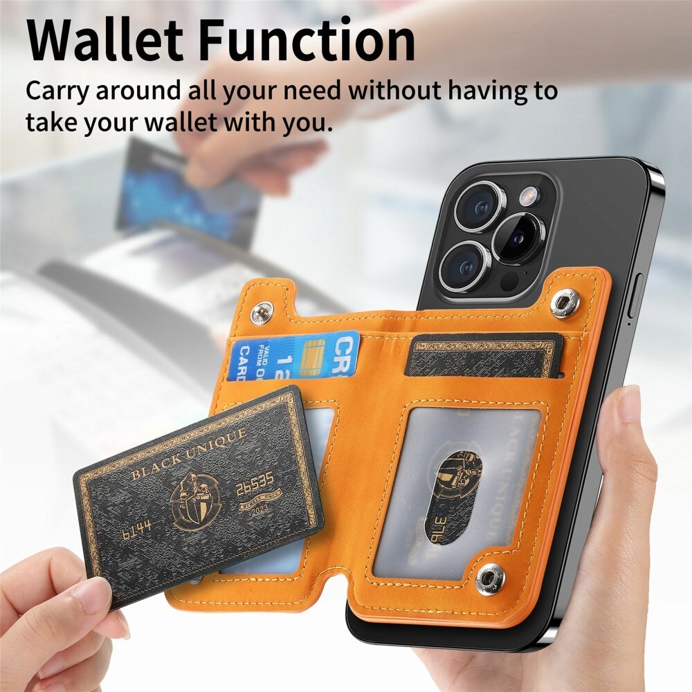 MagSafe Plånbok med dragkedja och ställ, Orange