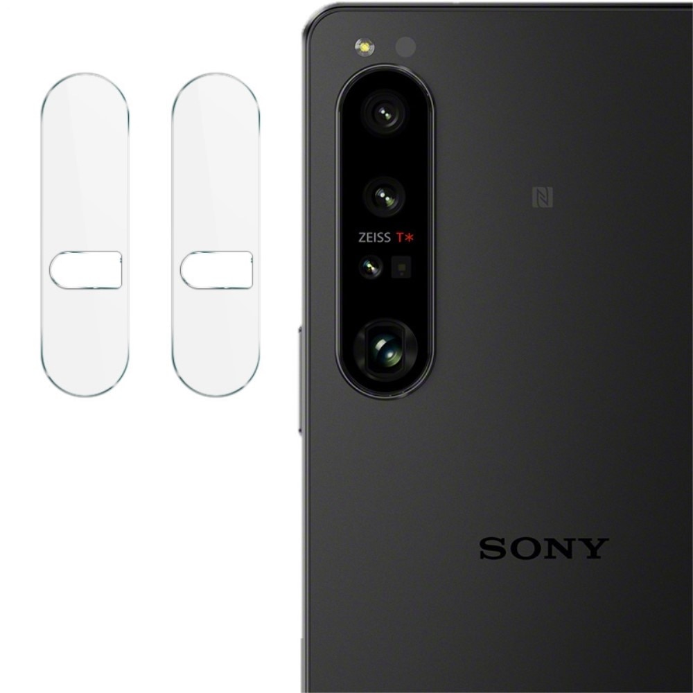 2-pack Härdat Glas Linsskydd Sony Xperia 1 Kameraskydd i glas