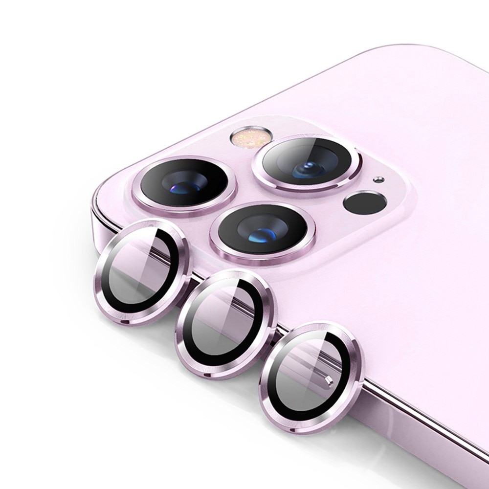 iPhone 14 Pro Max Linsskydd i glas & aluminium, lila