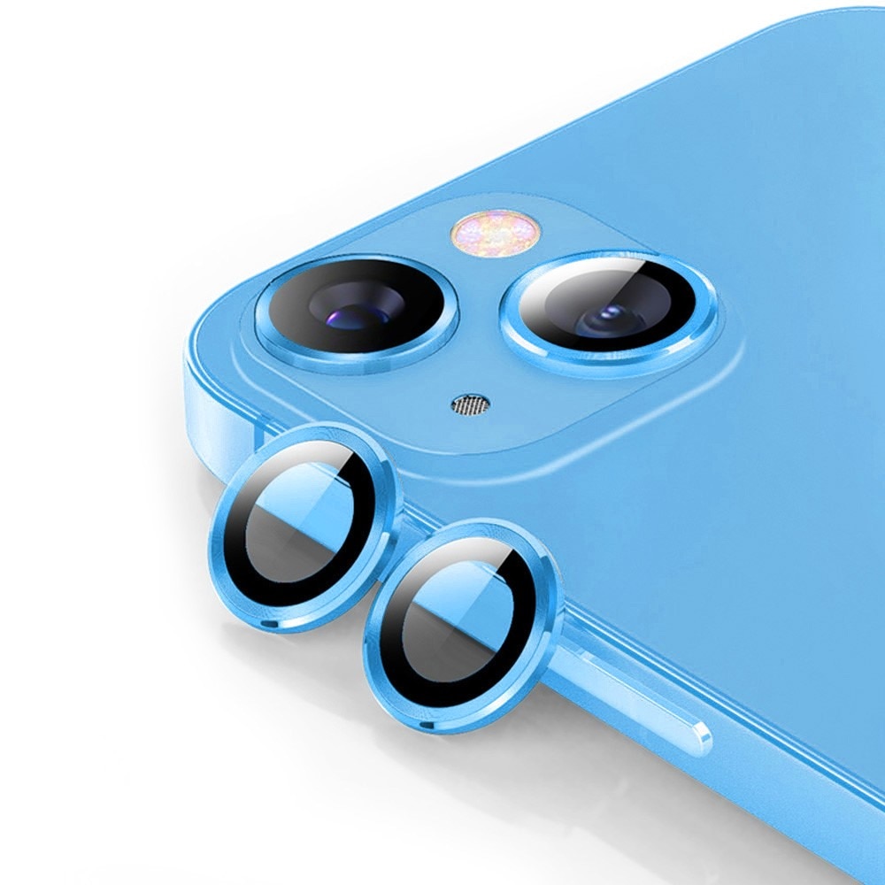 iPhone 14 Plus Linsskydd i glas & aluminium, blå