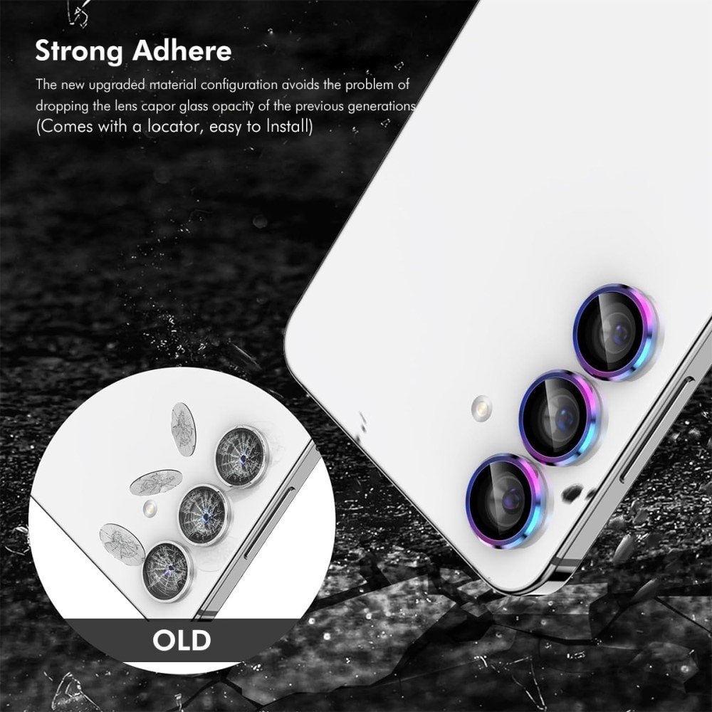 Samsung Galaxy S24 FE Linsskydd i glas & aluminium, Svart