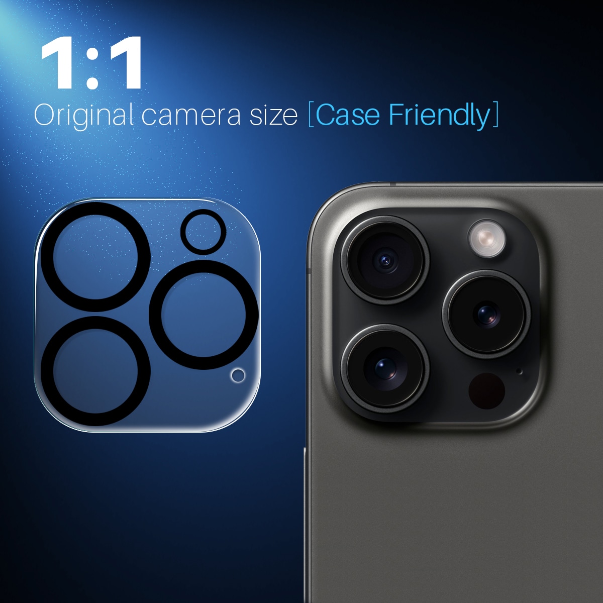iPhone 16 Pro Max 2-pack Kameraskydd i härdat glas