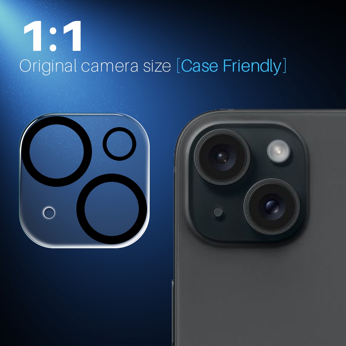 iPhone 15 2-pack Kameraskydd i härdat glas