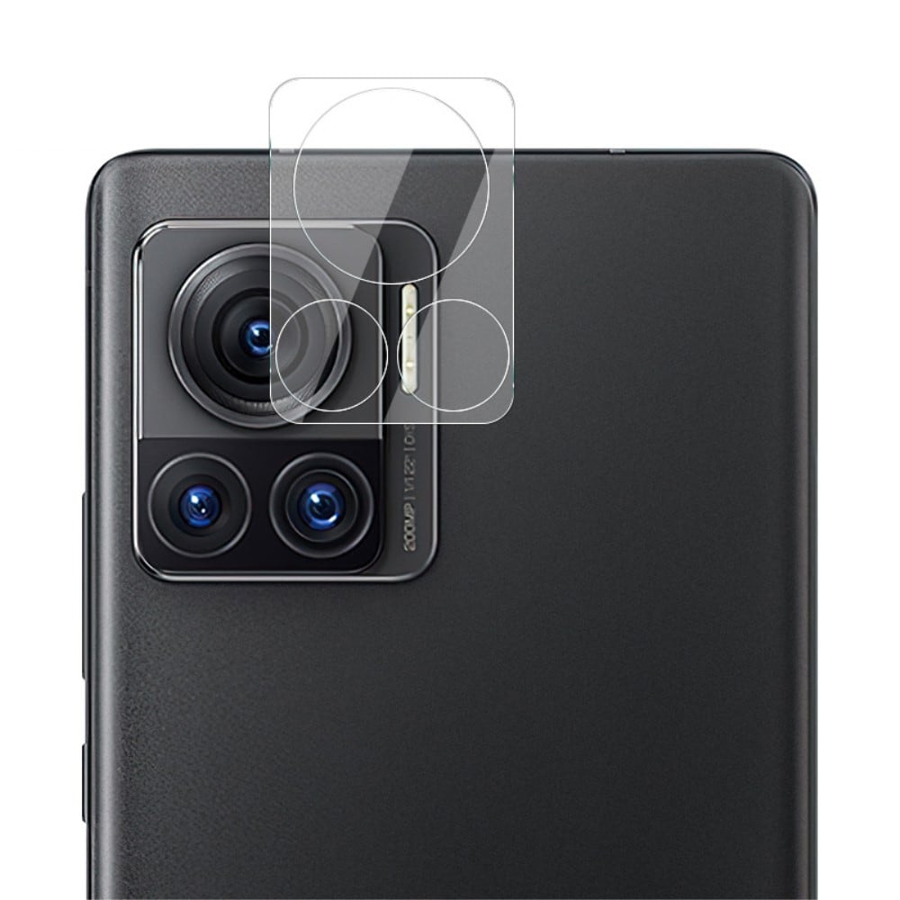 Motorola Edge 30 Ultra Kameraskydd i glas, Genomskinlig