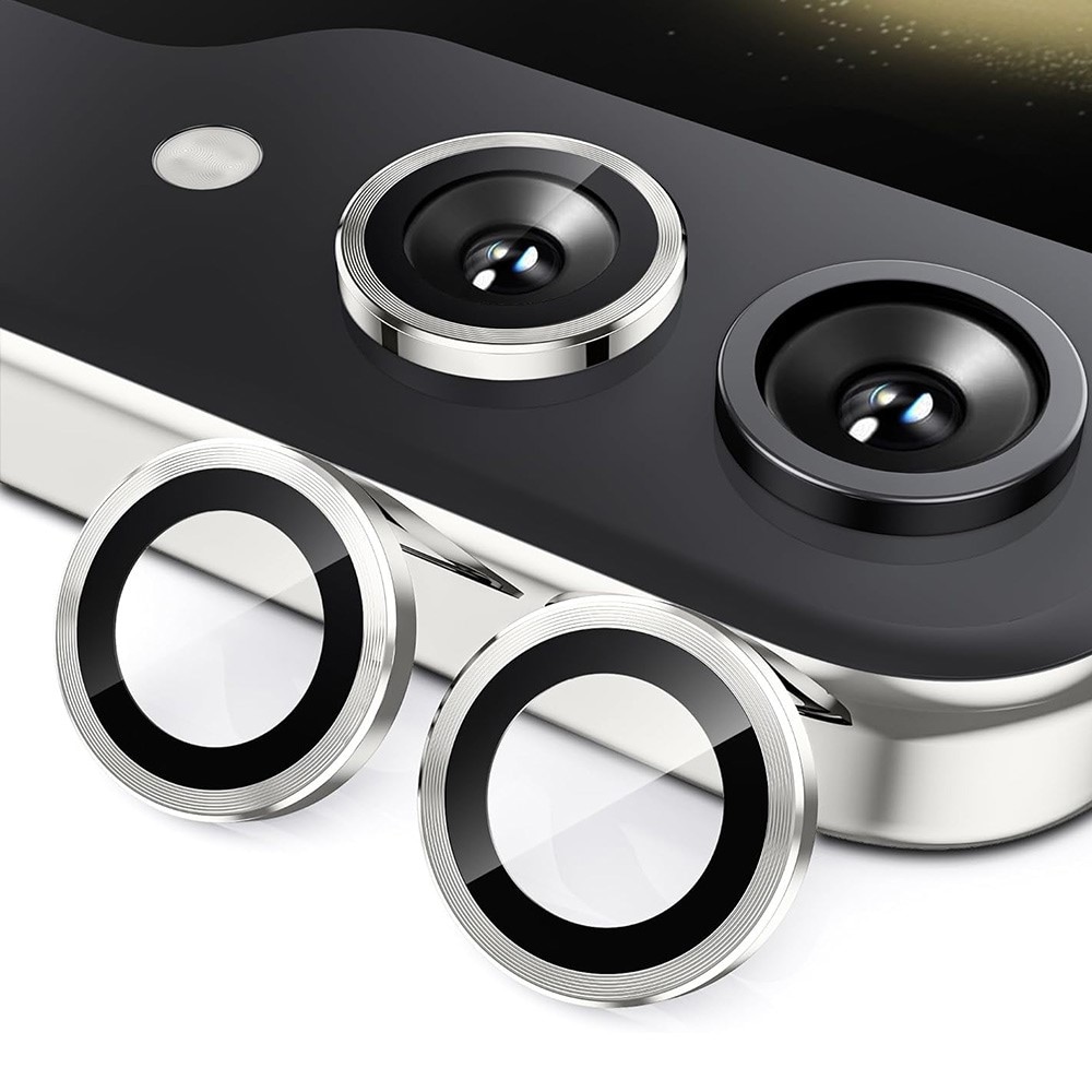 Samsung Galaxy Z Flip 7 Linsskydd i glas & aluminium, Silver
