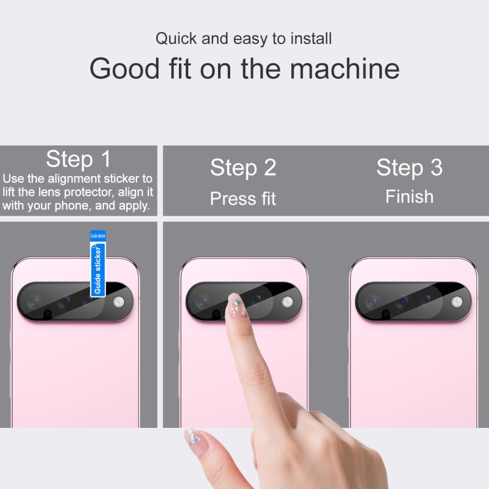 Google Pixel 10 Kameraskydd i glas, Svart