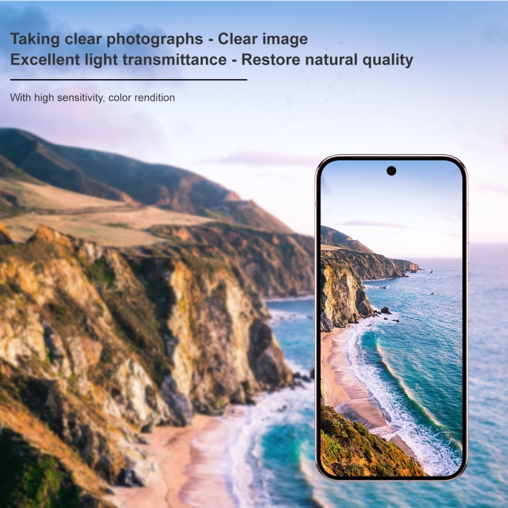 Google Pixel 10 Kameraskydd i glas, Svart