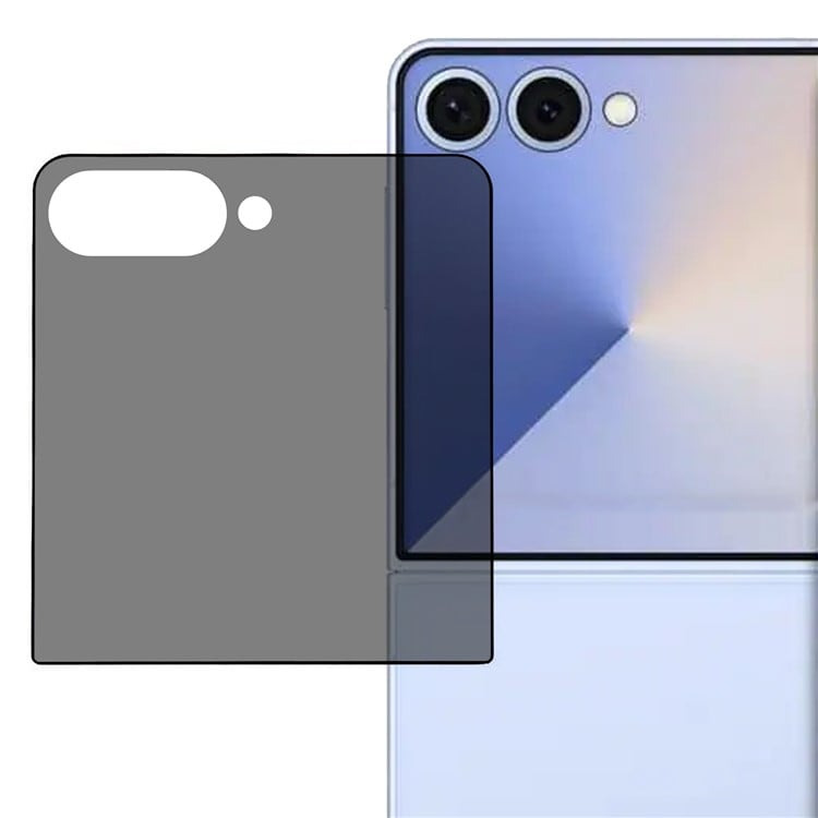 Samsung Galaxy Z Flip 7 Anti-spy ytterskärmskydd i glas