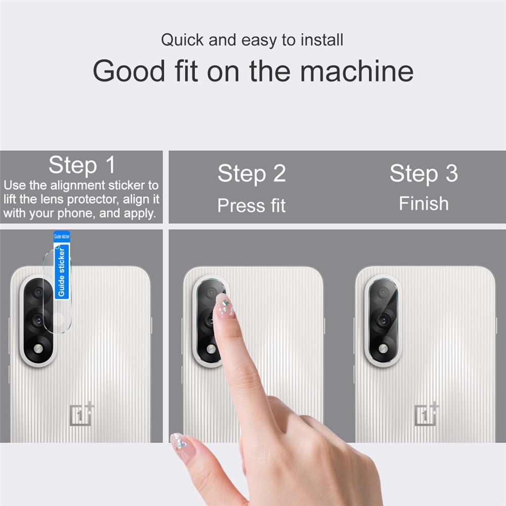  OnePlus Nord 5 Kameraskydd i glas, Genomskinlig
