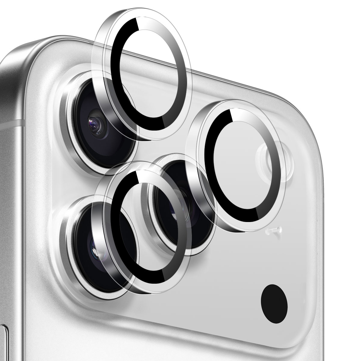 iPhone 17 Pro Max Linsskydd i härdat glas Svart