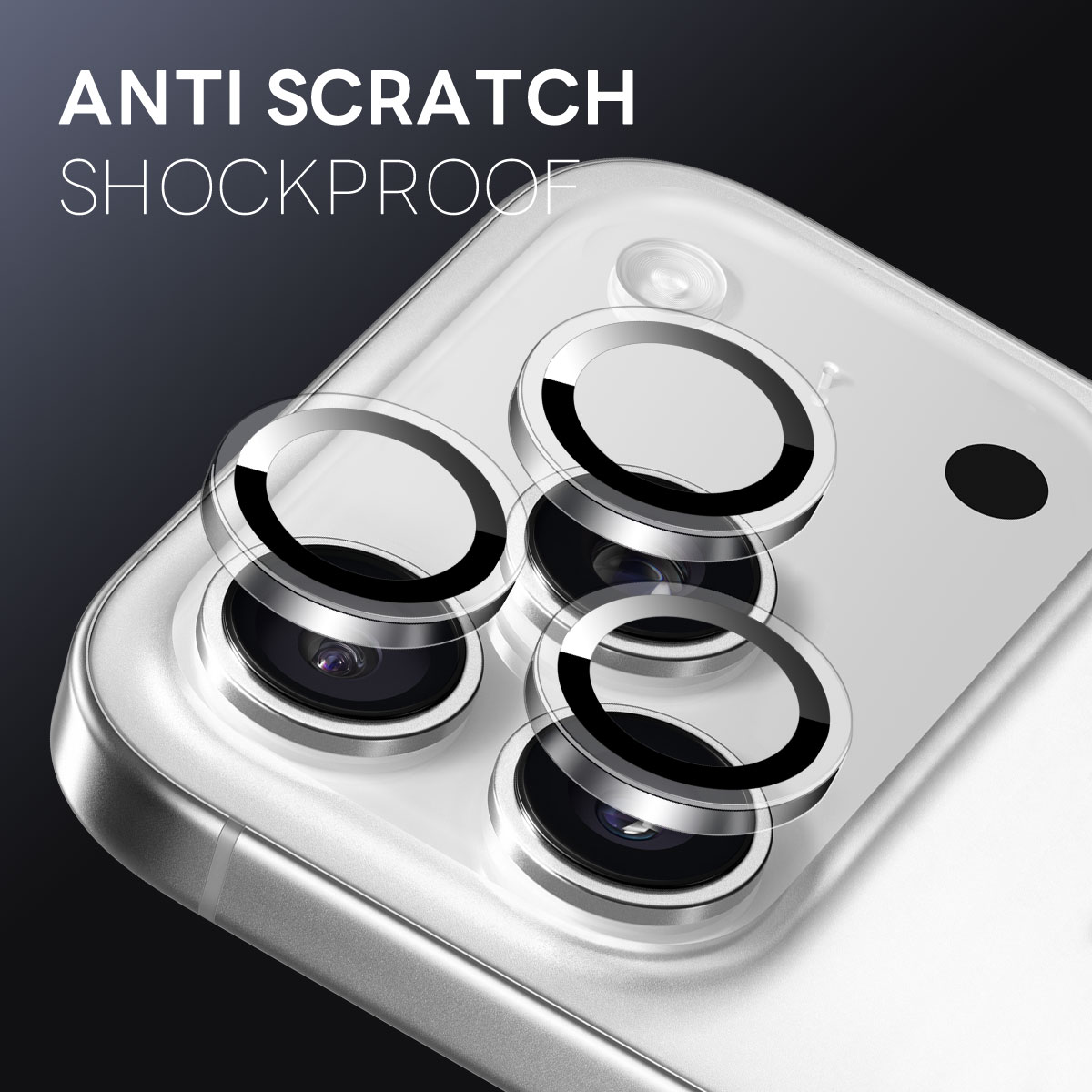 iPhone 17 Pro Max Linsskydd i härdat glas Svart