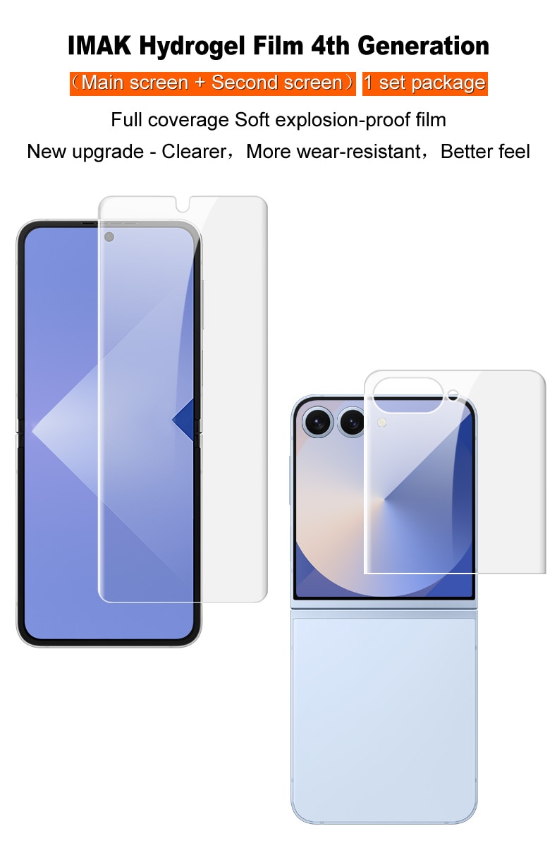 Samsung Galaxy Z Flip 7 Heltäckande mjuka skärmskydd