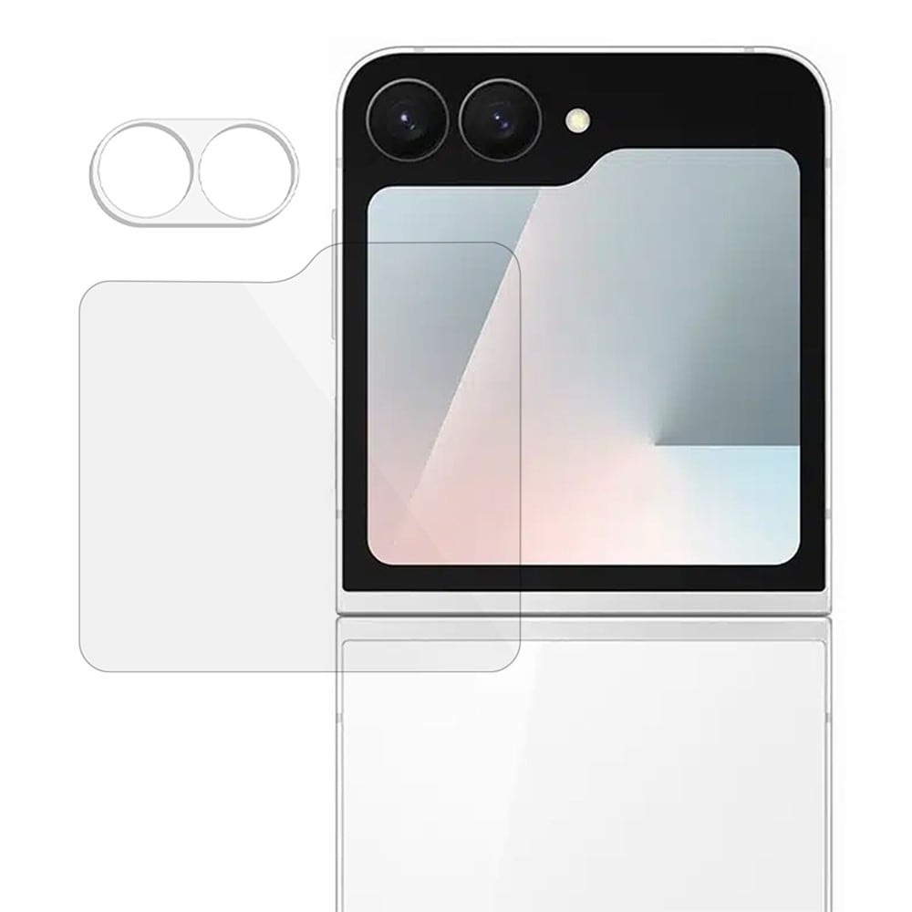 Samsung Galaxy Z Flip 7 FE Ytterskärmskydd & linsskydd i härdat glas