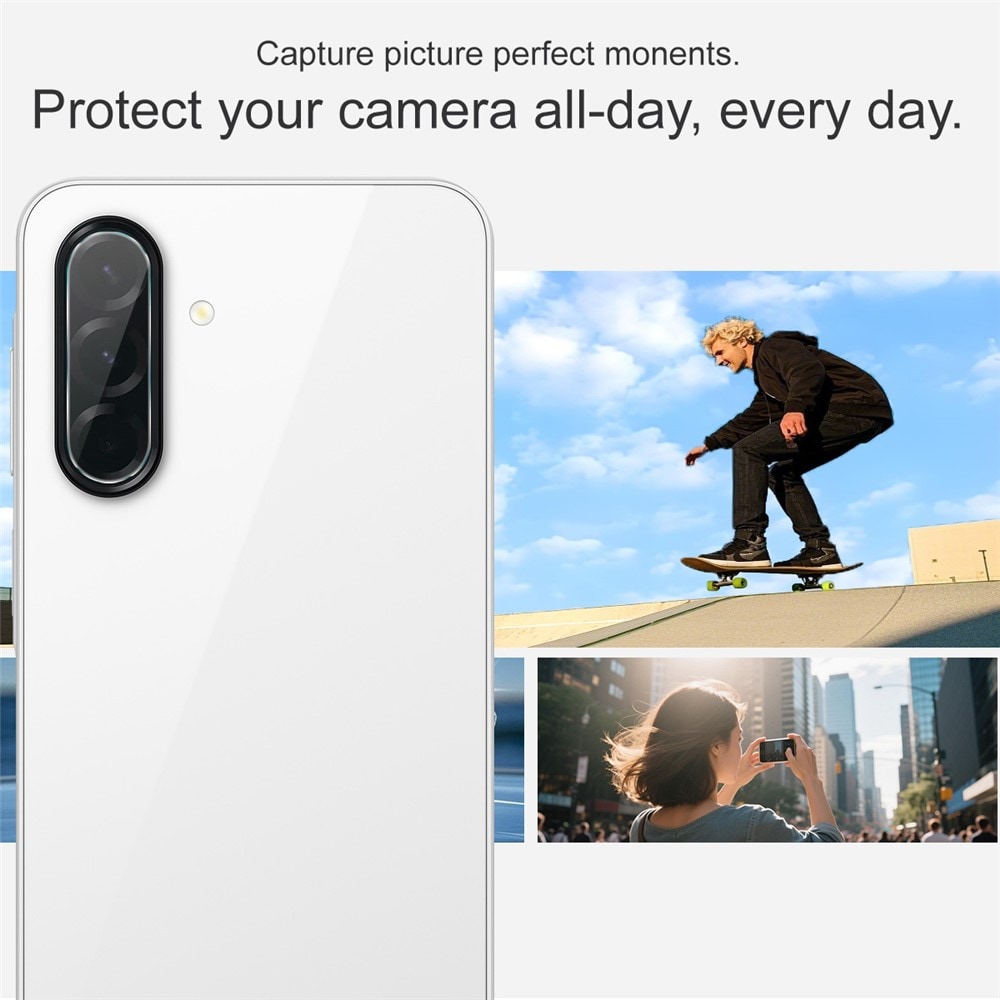 Samsung Galaxy A17 Kameraskydd i glas, Genomskinlig