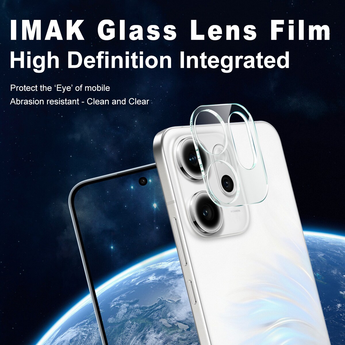 Oppo Reno 14 F Kameraskydd i glas, Genomskinlig