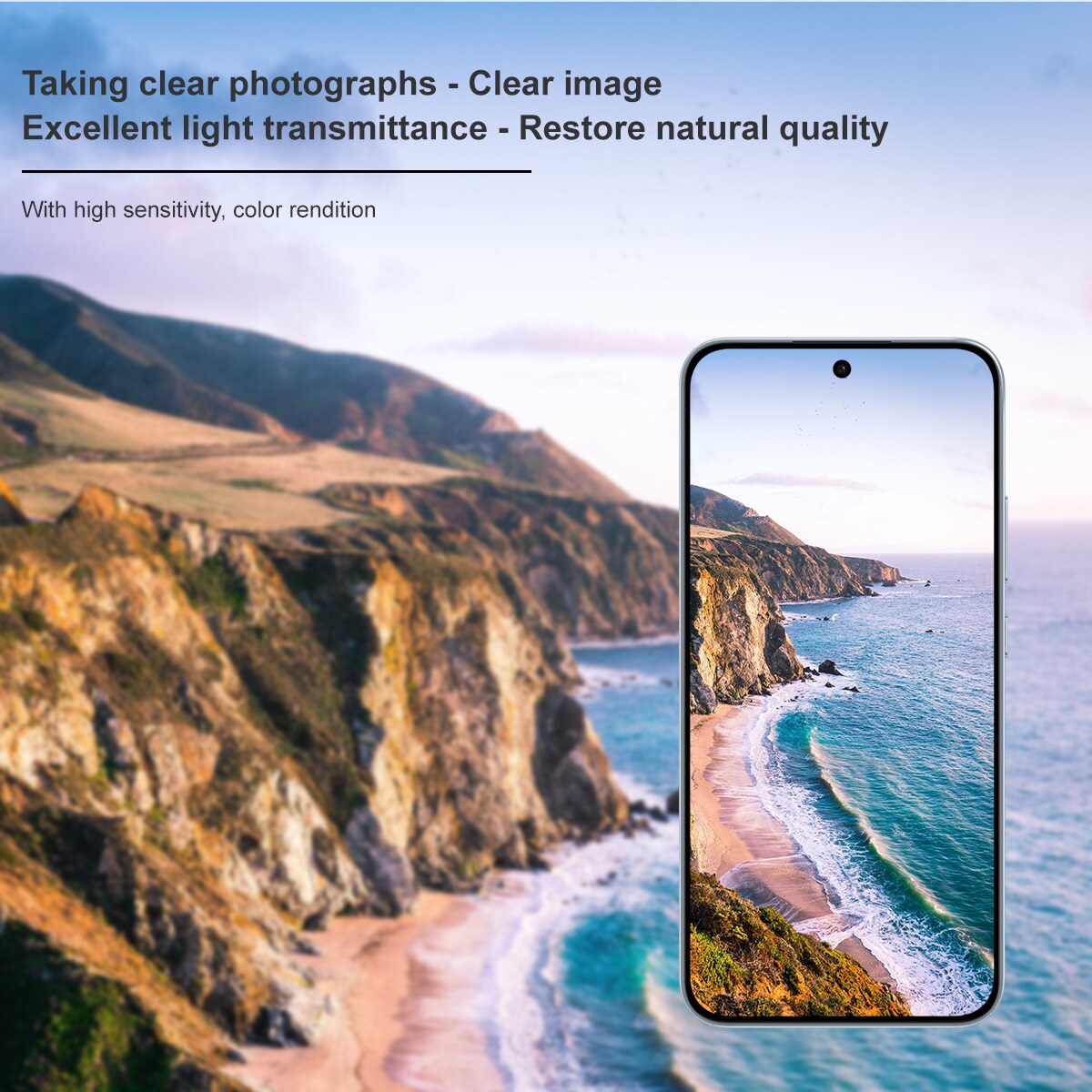 Oppo Reno 14 F Kameraskydd i glas, Genomskinlig