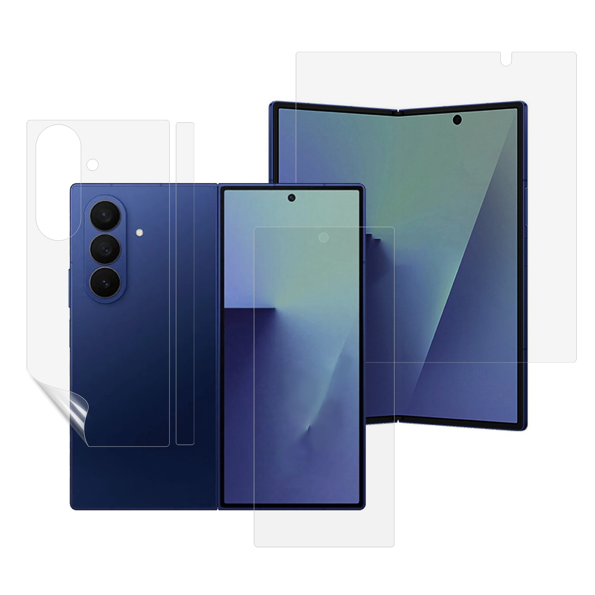 Samsung Galaxy Z Fold 7 Heltäckande skyddsfilm - Skärm, baksida & gångjärn