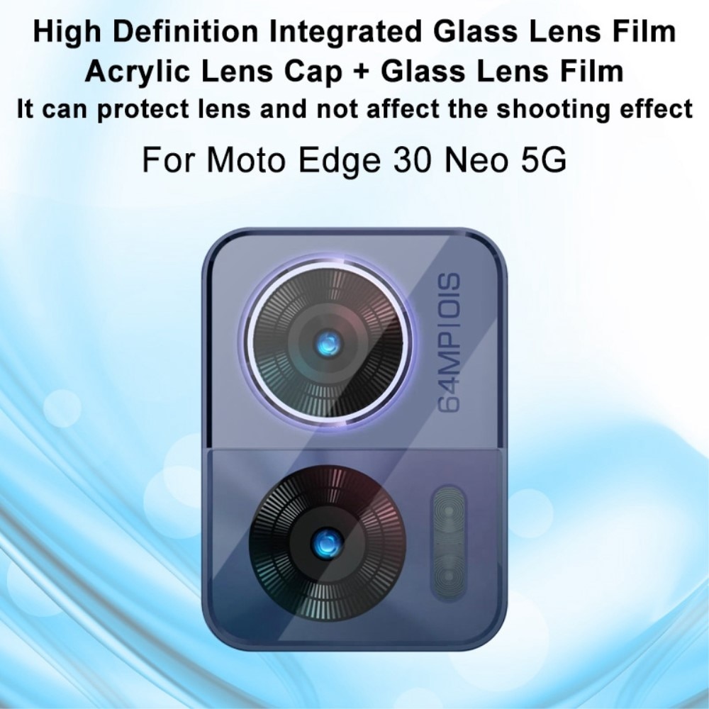 Motorola Edge 30 Kameraskydd i glas