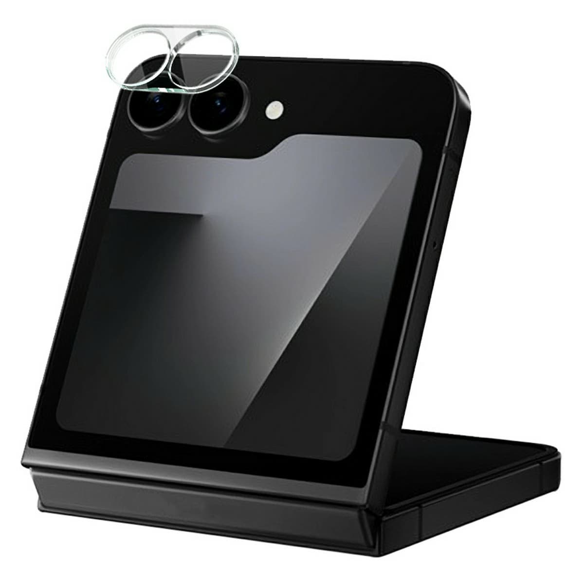 Samsung Galaxy Z Flip 7 FE Kameraskydd i glas, Genomskinlig
