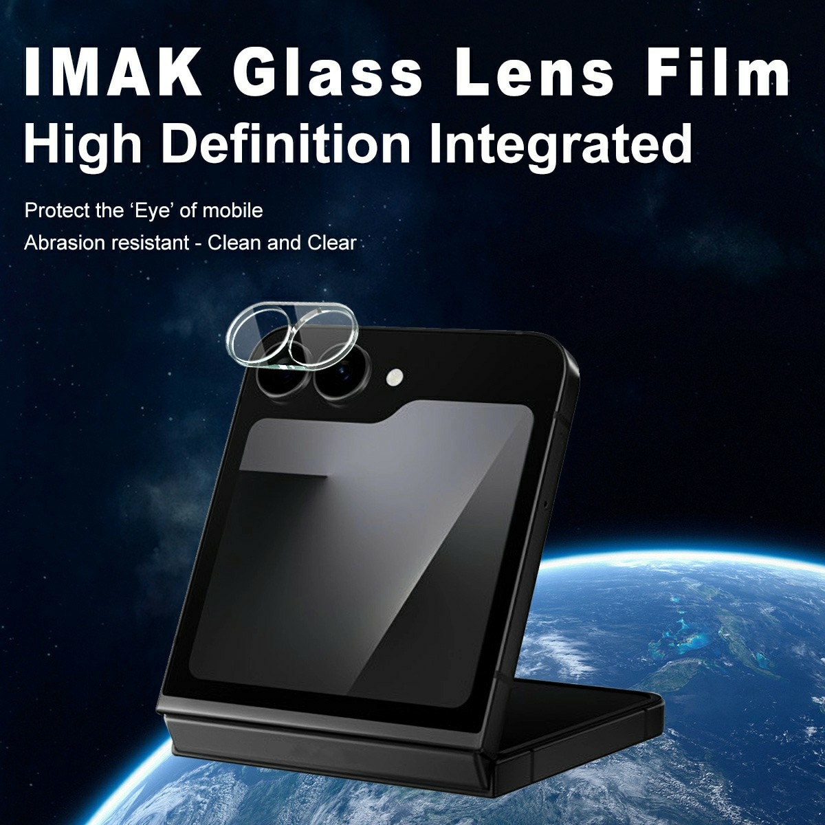 Samsung Galaxy Z Flip 7 FE Kameraskydd i glas, Genomskinlig