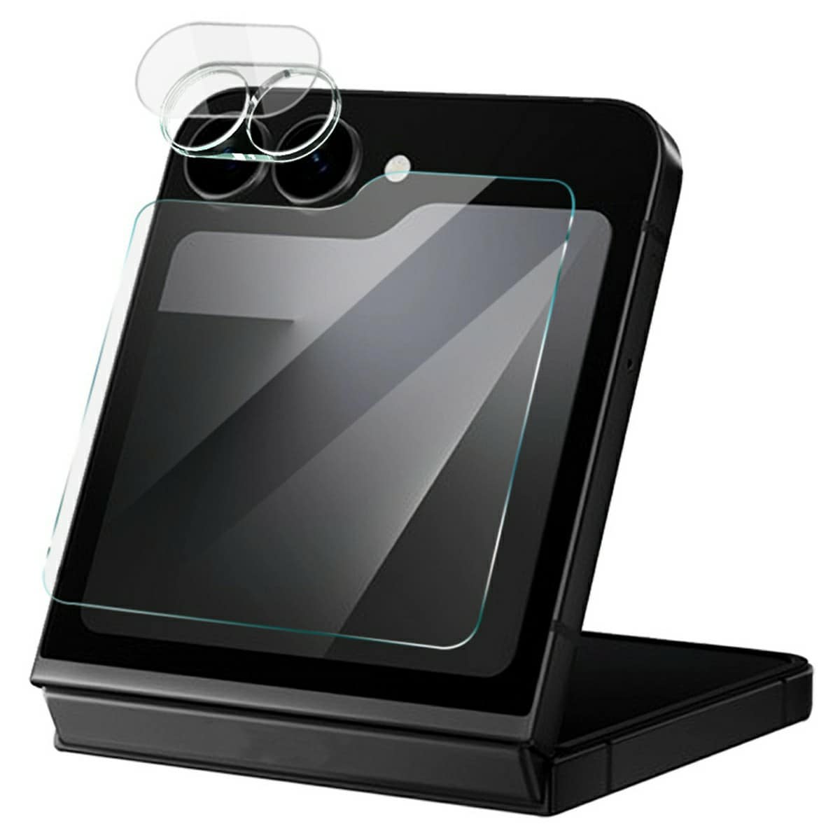 Samsung Galaxy Z Flip 7 FE Ytterskärmskydd & linsskydd i härdat glas Genomskinlig