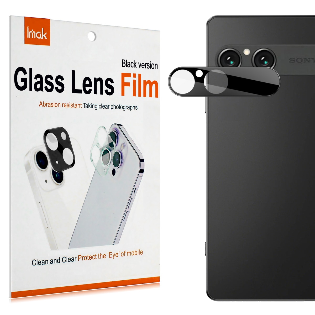Sony Xperia 10 VII Kameraskydd i glas, Svart