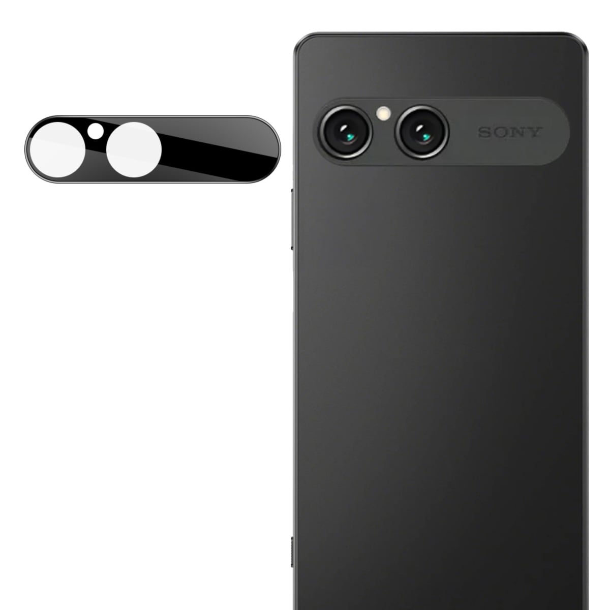 Sony Xperia 10 VII Kameraskydd i glas, Svart