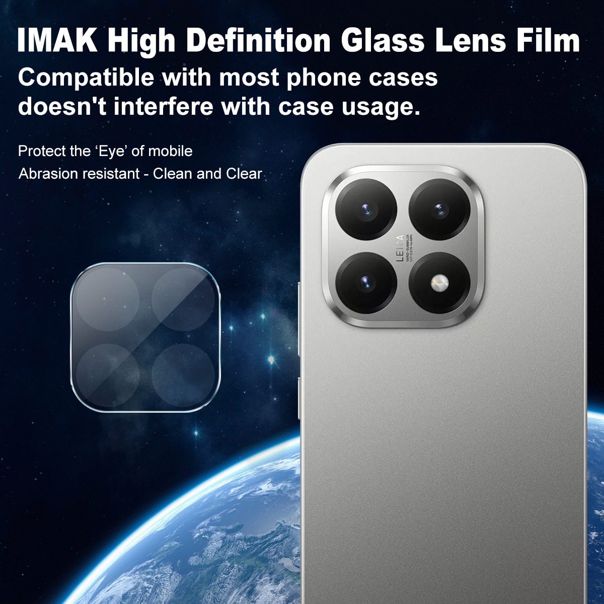 Xiaomi 15T Kameraskydd i glas, Genomskinlig