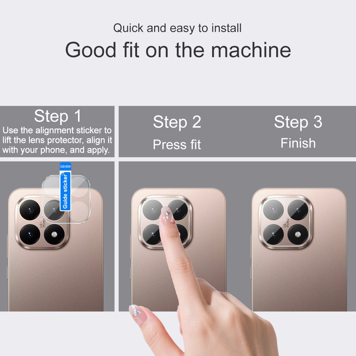 Xiaomi 15T Kameraskydd i glas, Genomskinlig