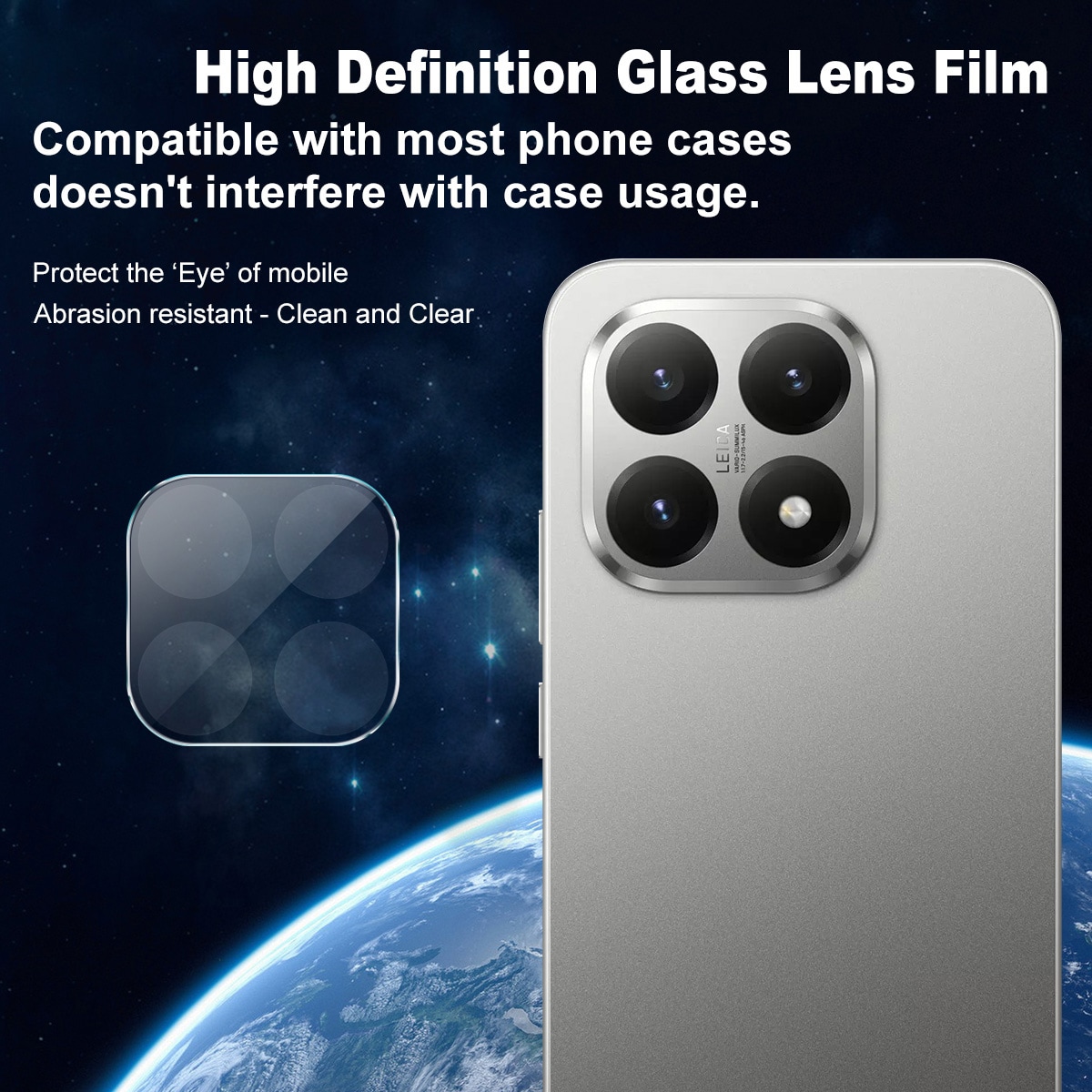 Xiaomi 15T Kameraskydd i glas, Genomskinlig