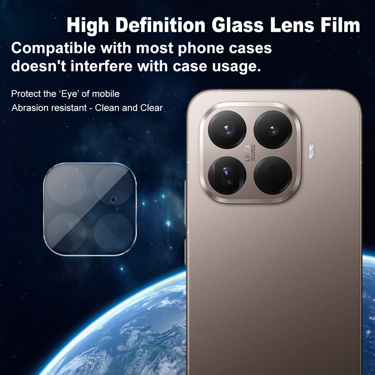 Xiaomi 15T Pro Kameraskydd i glas, Genomskinlig