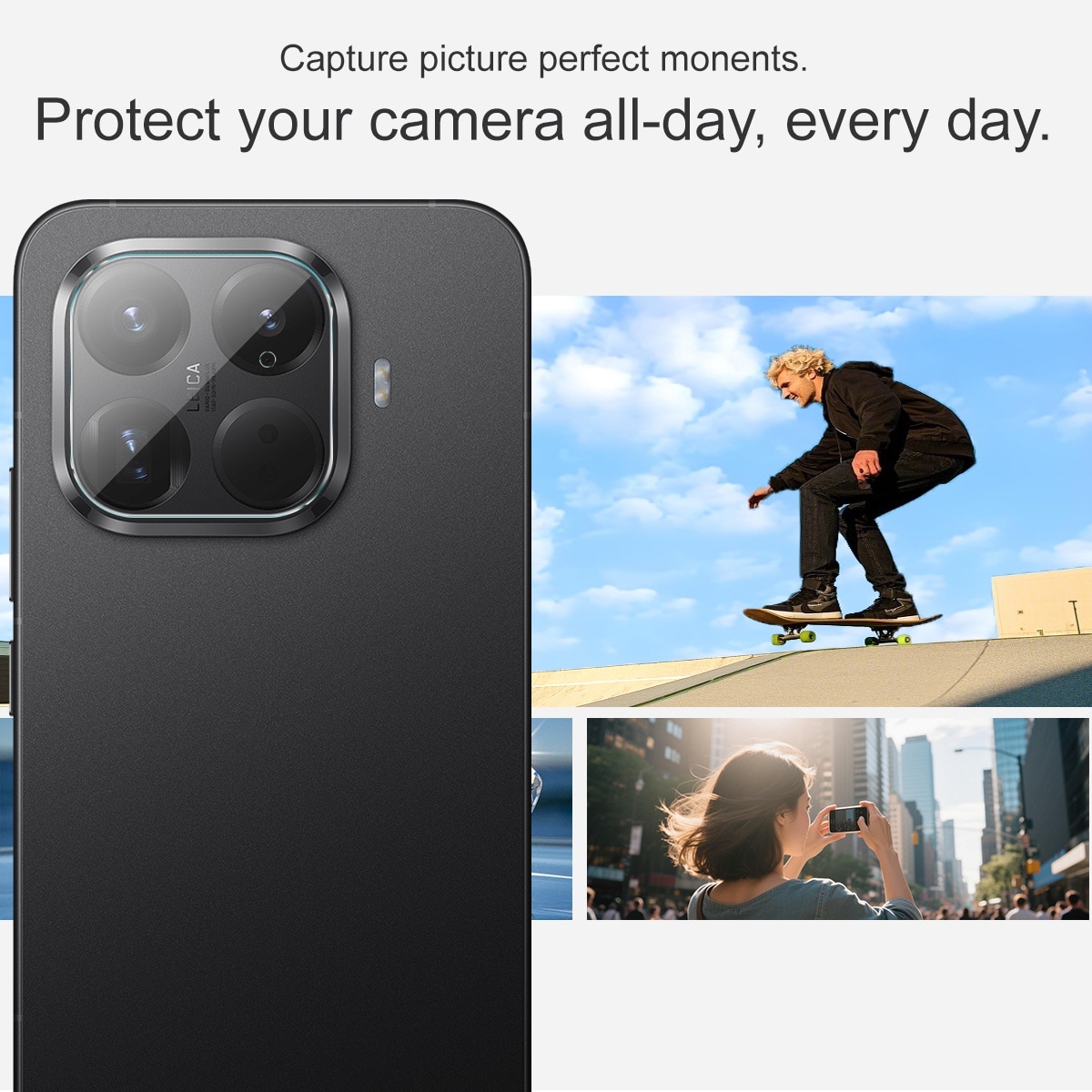 Xiaomi 15T Pro Kameraskydd i glas, Genomskinlig