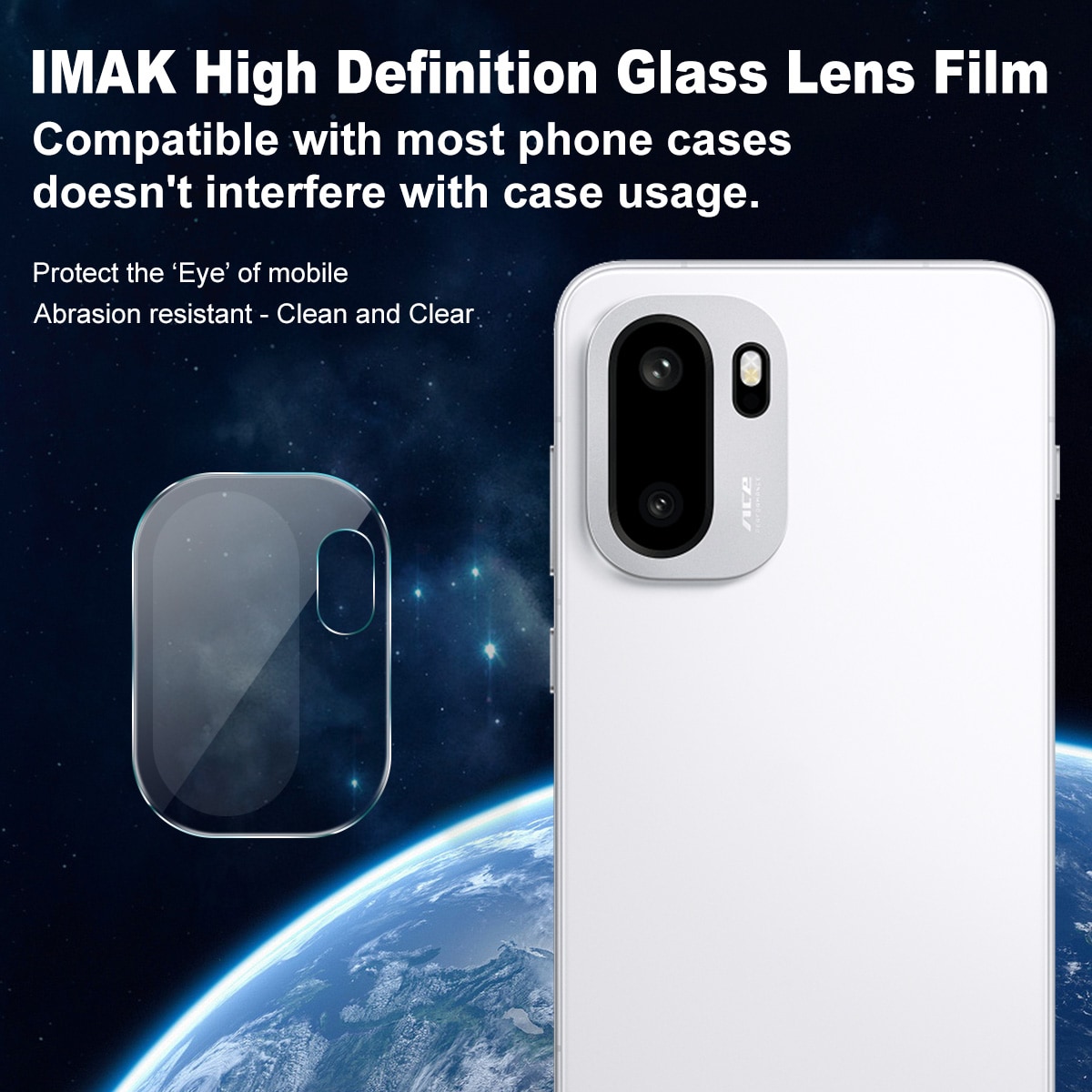  OnePlus 15R Kameraskydd i glas, Genomskinlig