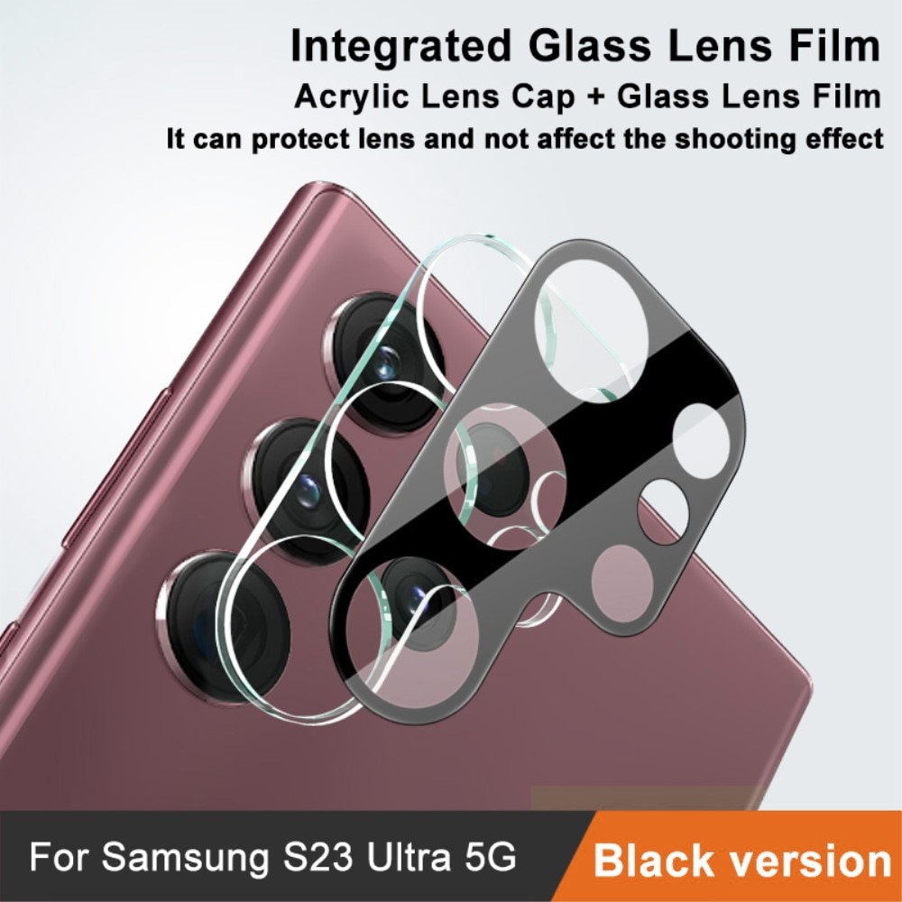 Samsung Galaxy S23 Ultra Kameraskydd i glas, svart