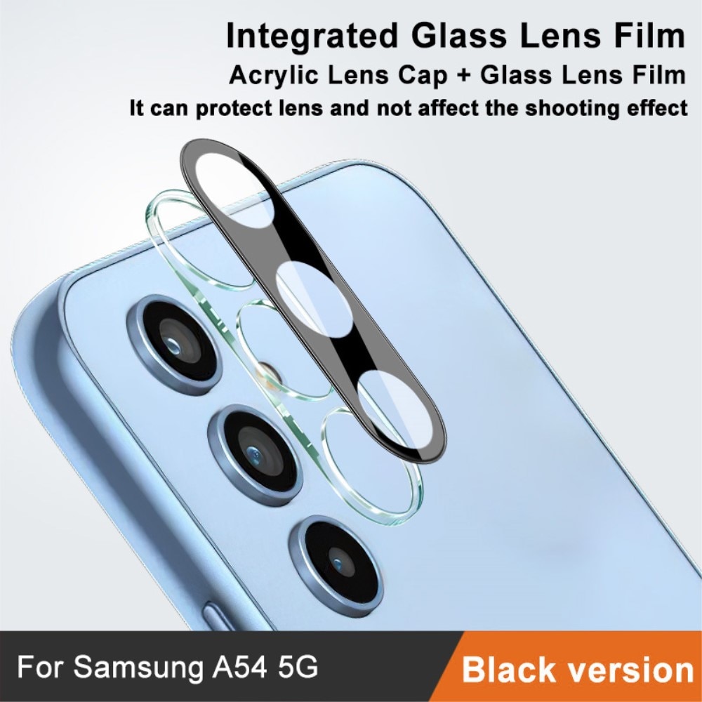 Samsung Galaxy A54 Kameraskydd i glas, svart