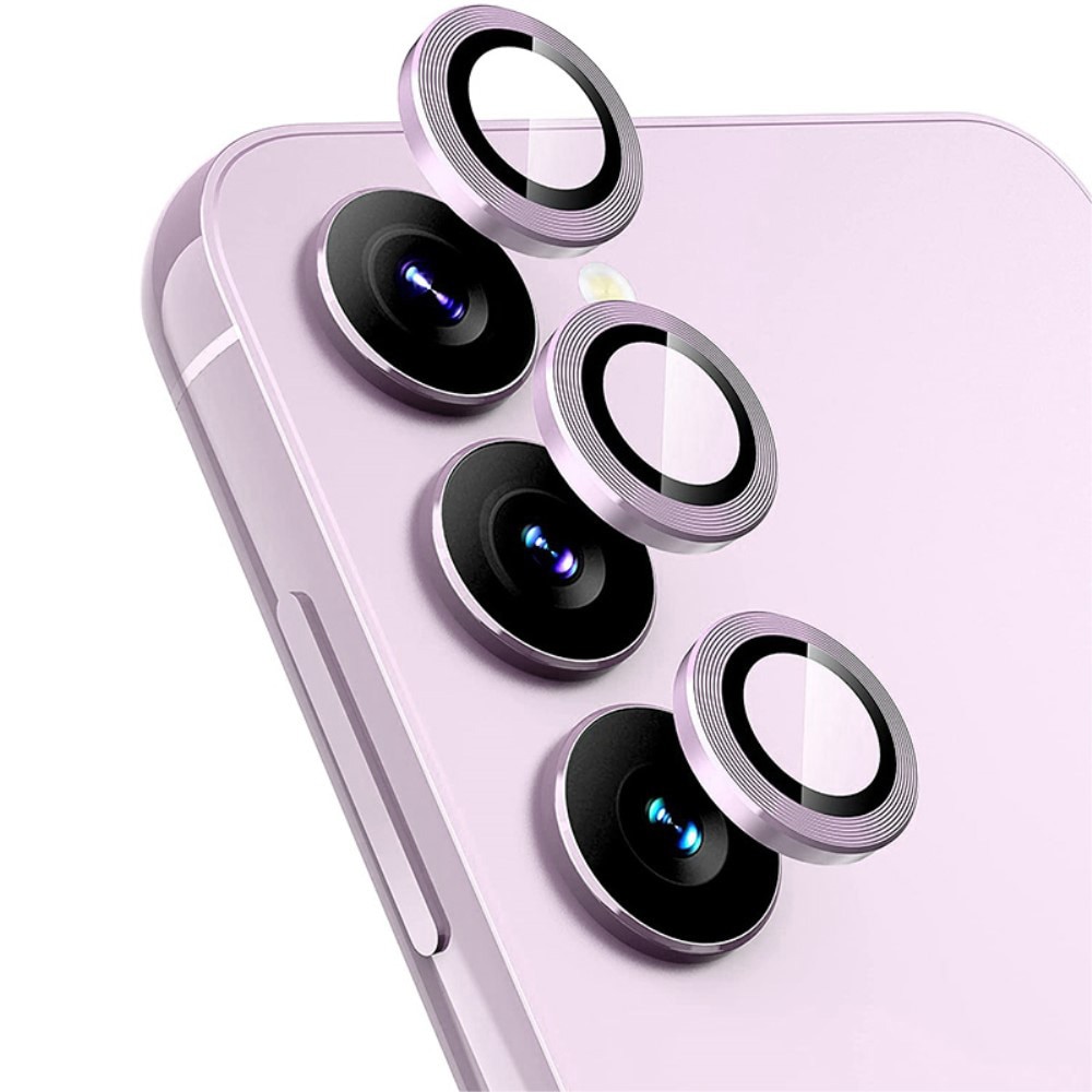 Samsung Galaxy A24 Linsskydd i glas & aluminium, rosa