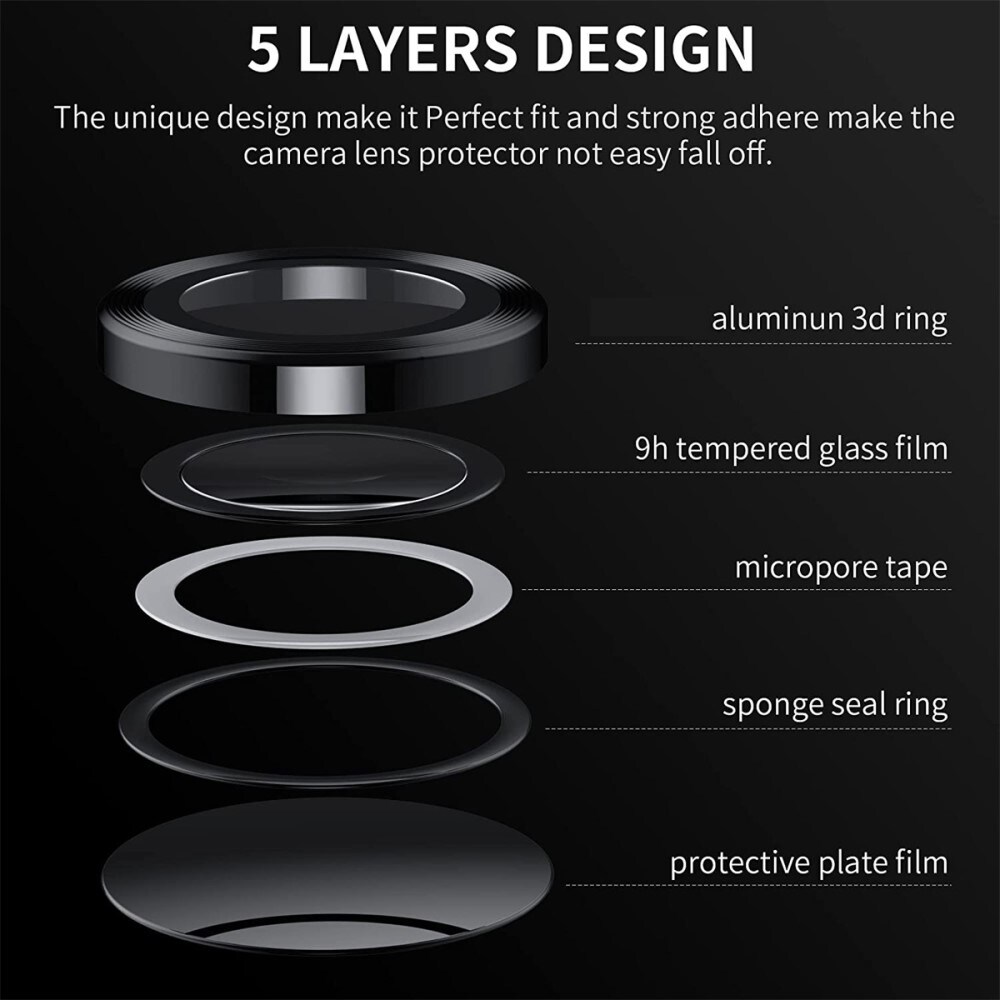 Samsung Galaxy Z Flip 4 Linsskydd i glas & aluminium, regnbåge