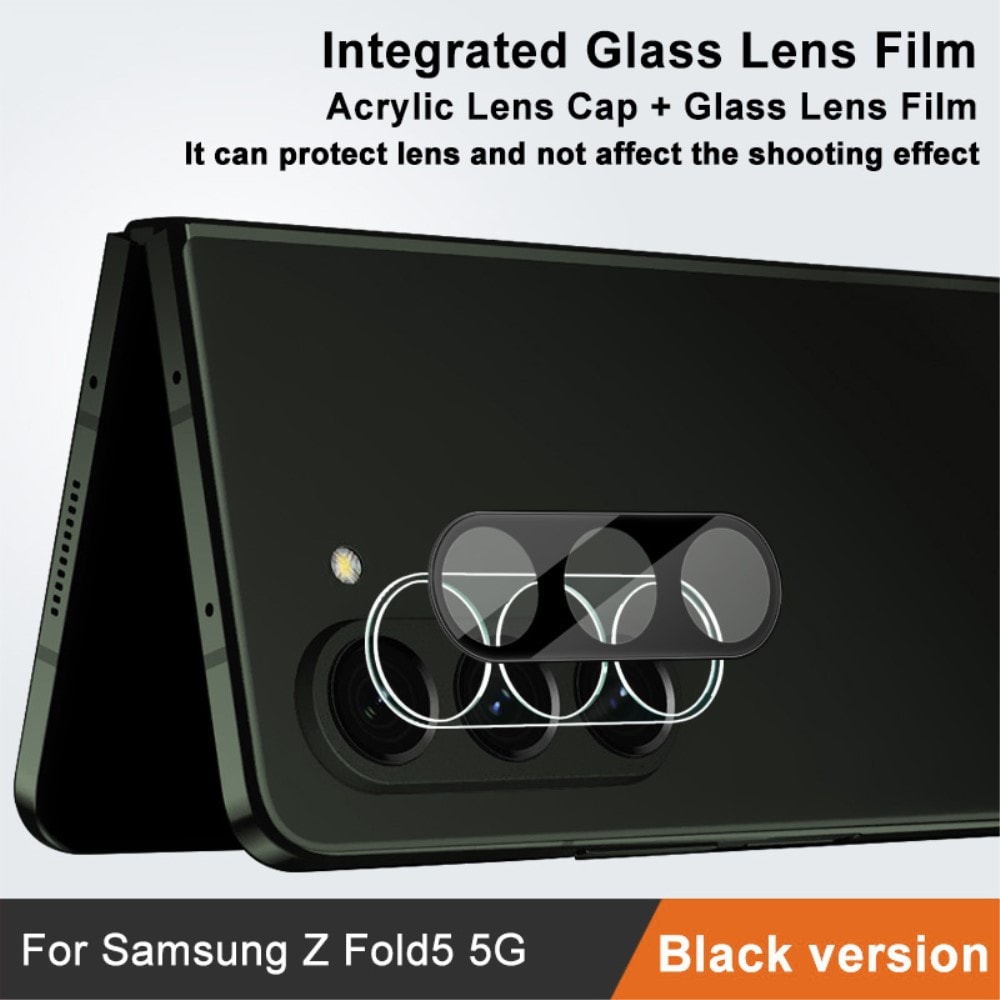 Samsung Galaxy Z Fold 5 Kameraskydd i glas, Svart