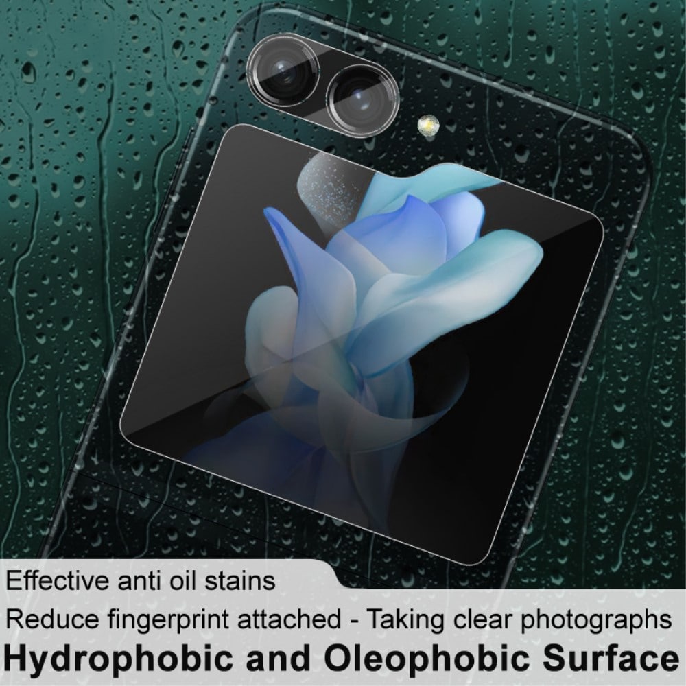 Samsung Galaxy Z Flip 5 Ytterskärmskydd & linsskydd i härdat glas Genomskinlig