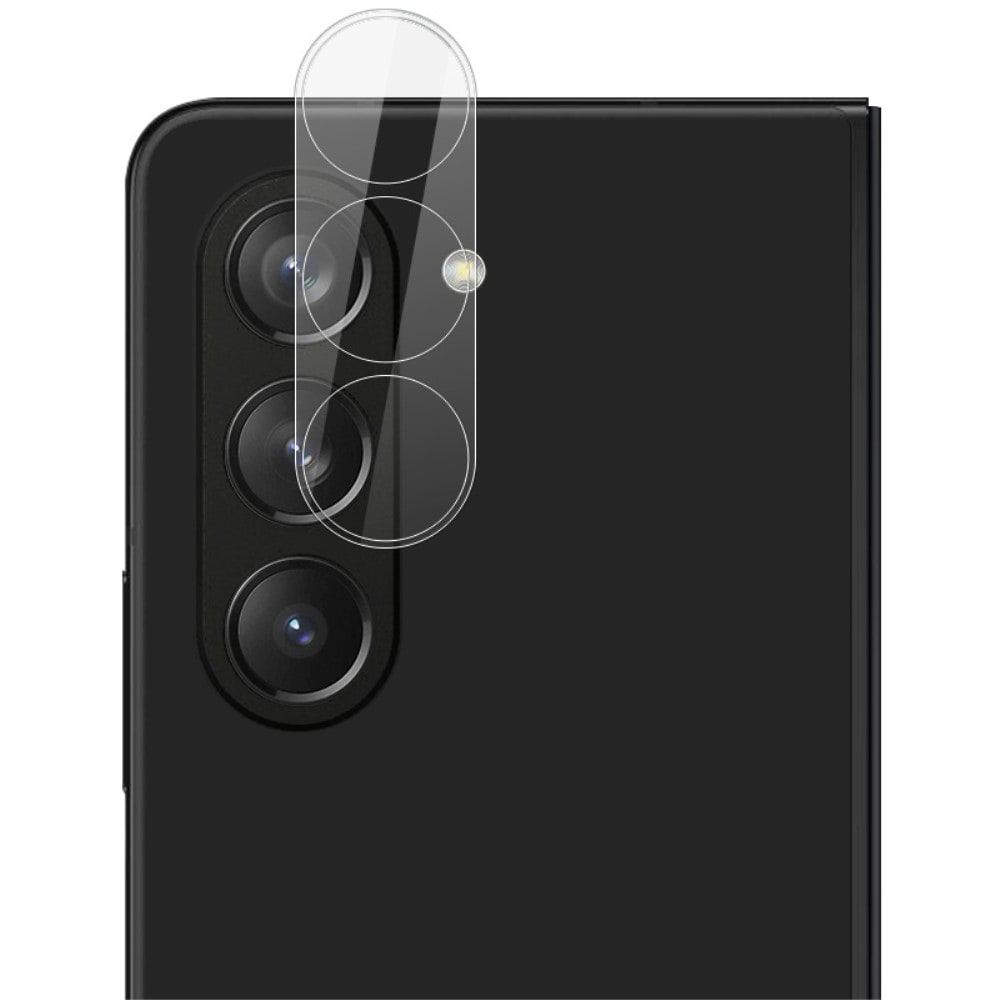 Samsung Galaxy Z Fold 5 Kameraskydd i glas, Genomskinlig