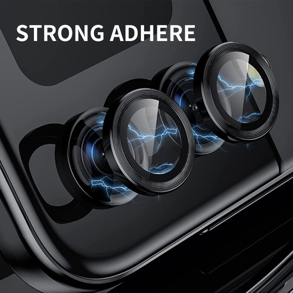 Samsung Galaxy Z Flip 5 Linsskydd i glas & aluminium, svart