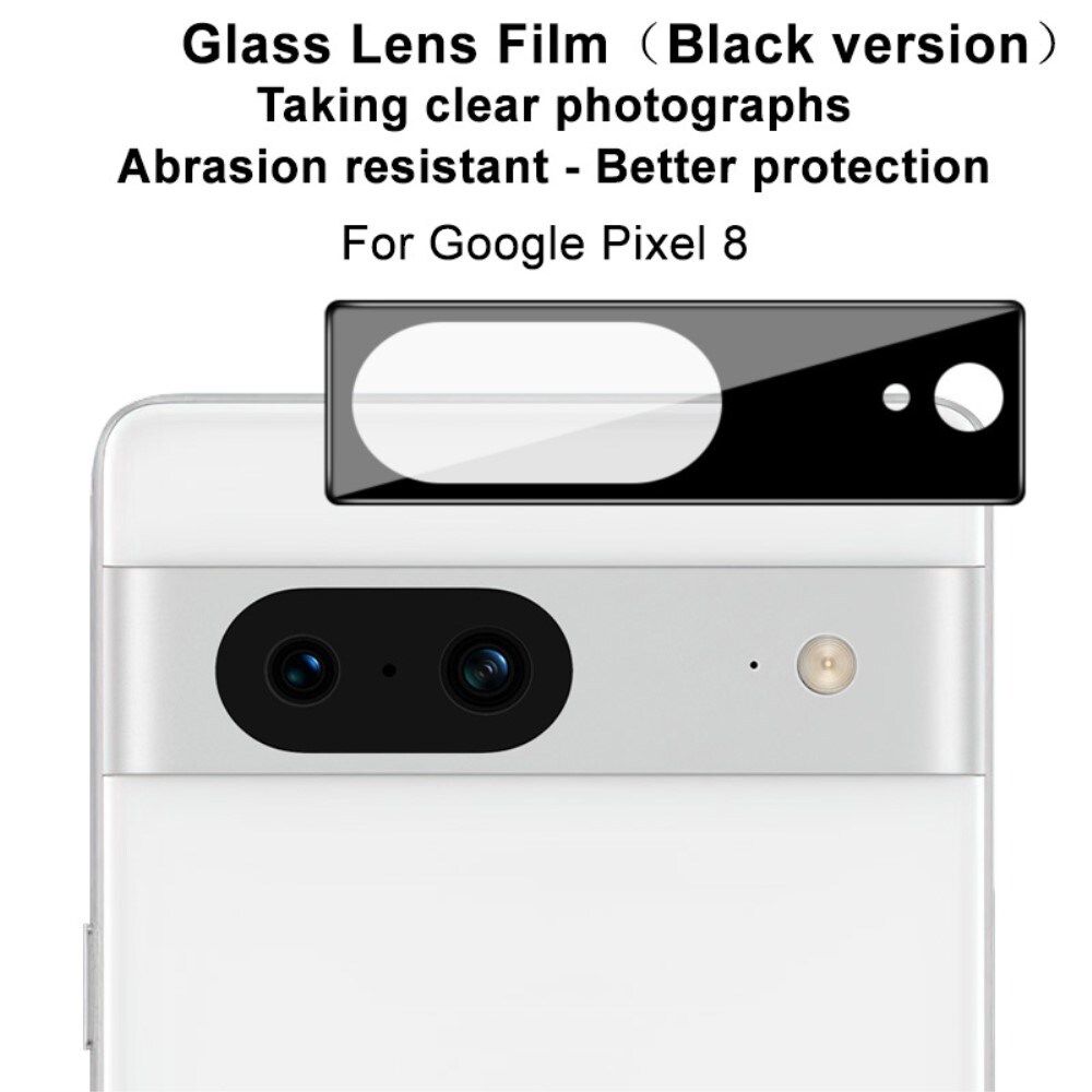 Google Pixel 8 Kameraskydd i glas, Svart