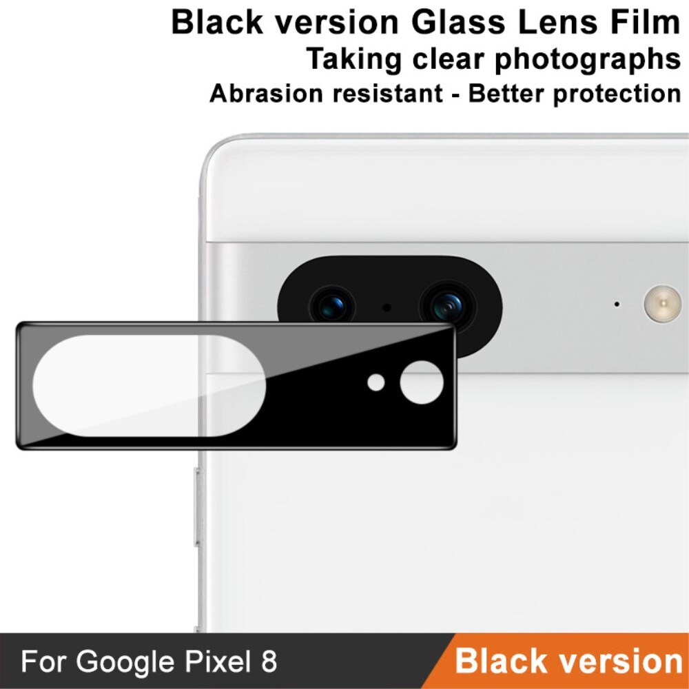 Google Pixel 8 Kameraskydd i glas, Svart