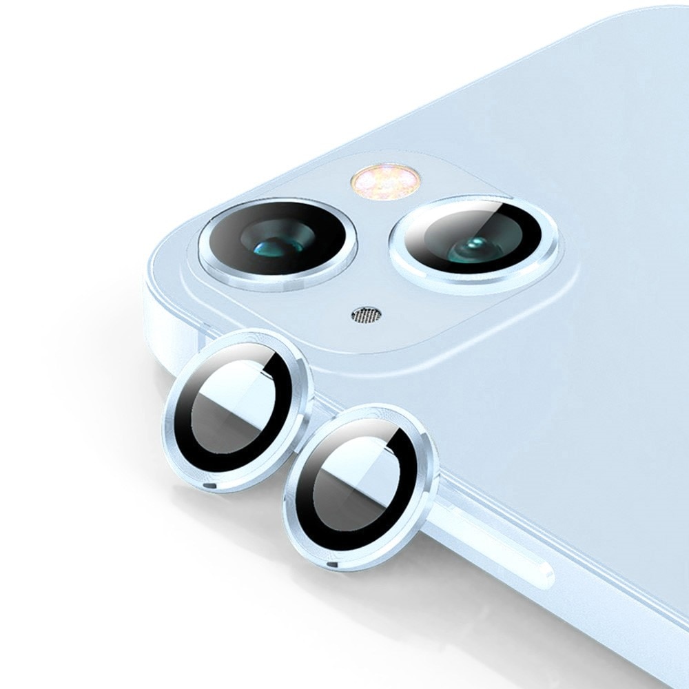 iPhone 15 Plus Linsskydd i glas & aluminium, blå